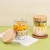 6-Pack Oats Containers with Bamboo Airtight Lids, 16oz Wide Mouth Mason Salad jars, Glass Food Storage Containers for Snacks Sugar Spice Yogurt - 2 of 4