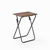 Homy Casa Joey Set of 2 Foldable Side Tables with Metal Frame, Modern TV Tray Tables for Living Room - 4 of 4