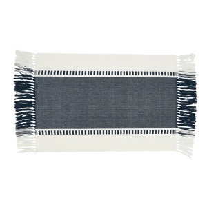 Saro Lifestyle Tassel Trimmed Stripe Placemat (Set of 4) - 1 of 4