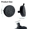 PAGED Fixed Shower Head High-Pressure Rain Shower Head with Spray Modes, Adjustable Swivel Ball Joint for Bathroom, Silver+Gray - 3 of 4
