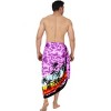 HAPPY BAY Men's Beachwear Wraps Vacation Lava Lava Swimwear Beach Summer Swimwear Pareo Long Sarong Wrap One Size Purple, Tree - image 4 of 4