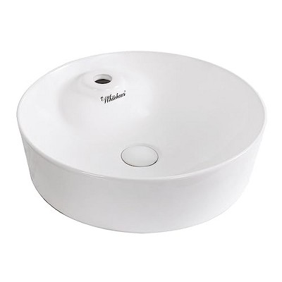 ALFI Isabella Plus Collection Round Above Mount Basin with Single Faucet Hole and Center Drain
