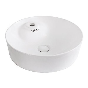 ALFI  Isabella Plus Collection Round Above Mount Basin with Single Faucet Hole and Center Drain - 1 of 4