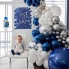 PartyWoo Balloon Arch Kit Blue Navy Light Baby Silver Gray 4D Glitter 18 12 10 5 Inch 140 pcs - 4 of 4