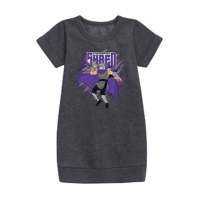 - Teenage Mutant Ninja Turtles - Live and Let Shred Graphic Short Sleeve Fleece Dress
