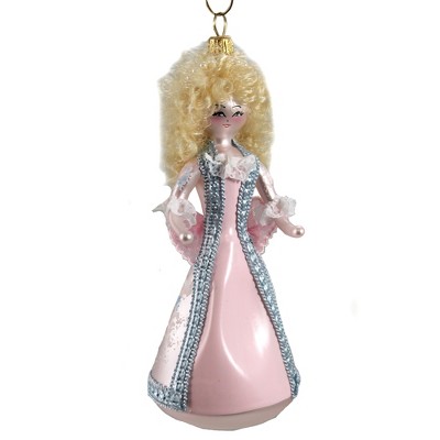 Italian Ornaments 6.5" Belle In Pink Dress Ornament Italian Animation  -  Tree Ornaments
