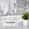 AuldHome Design White Enamelware Tampon Holder; Bathroom Storage Feminine Supply Organizer Divided Box w/ Lid - 2 of 4