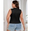 Whizmax Womens Plus Size Button Vintage Vests Jacket V-Neck Faux Suede Cardigan Outerwear with Pockets - 2 of 4