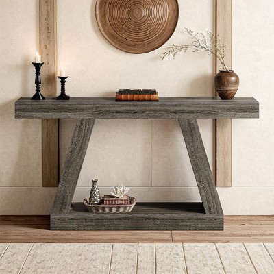 Resenkos Entryway Table, Console Sofa Table,Farmhouse Console Table, 55" Sofa Table with Storage