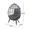 Coolbibila Indoor Rattan Egg Chair Lounge Seat Chair,Wicker Teardrop Chair,Outdoor Patio Garden Egg Chair With Stand and Waterproof Cushion - 4 of 4