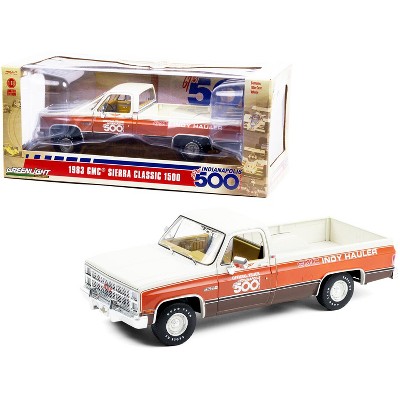 1983 GMC Sierra Classic 1500 Pickup Cream & Orange & Brown "67th Indianapolis 500Mi Race" Official Truck 1/18 Diecast Greenlight