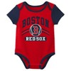 MLB Boston Red Sox Infant Boys' 3pk White Bodysuit - 3 of 4