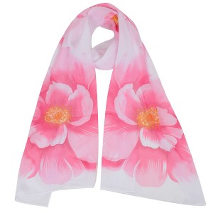Alilang Floral Print Chiffon Scarf Lightweight Sheer Shawl Wraps Scarves for Women 19.69 x 63 inches - 1 of 4