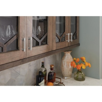 Polished Chrome Modern Cabinet Bar Pull with Mounting Hardware