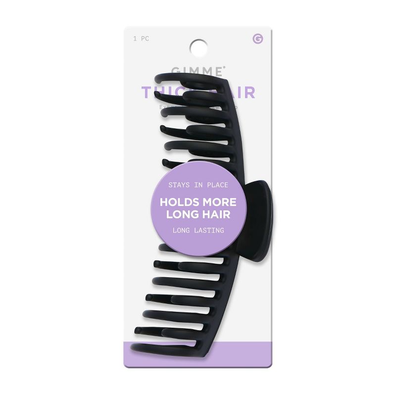 Gimme Beauty Classic 2 Layer Hair Claw Clip - Black, 1 of 6