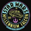 Men's Star Wars: A New Hope Millennium Falcon Distressed Badge Long Sleeve Shirt - 2 of 4