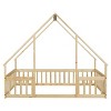 PAGED House Shaped Floor Bed Twin Size Modern Wooden Sturdy Bed Frame with Guardrails for Bedroom, Easy Assembly - 4 of 4