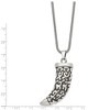 Black Bow Jewelry Stainless Steel Antiqued Fancy Claw Necklace 24 Inch - 3 of 4