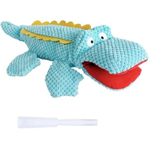 SCHITEC Squeaky Dog Toys, Crinkle Plush Water Bottle Toy with No Stuffing Body, Interactive Squawking Pet Chew Toy for Puppy Small Medium Large Dogs - 1 of 1