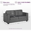 TYBOATLE 88" Faux Leather L-Shaped Sectional Sofa, Comfy Modular Couch with Chaise & USB, Convertible Sofa for Living Room, Bedroom, or Small Spaces - 3 of 4