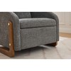 CAVINAS Chenille Upholstery Accent Chair with U-Shaped Frame,Modern Armchair Sofa Chair for Living Room,Accent Leisure Chair with Pillow Back - 4 of 4