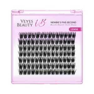 VEYESBEAUTY Lash Clusters Individual Eyelash Extensions DIY False Eyelashes Wispy Lash Tray, Dreamy 10-16mm Single Length - 1 of 4