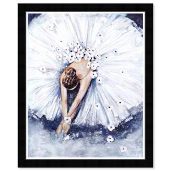 15" x 21" Ballet Ballerina Dress Framed Wall Art Print Blue - Wynwood Studio