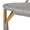 Christopher Knight Home Arthur 2pk Outdoor Aluminum French Cafe Chairs - Gray/Bamboo - 3 of 4