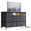 Dresser TV Stand, 8 Dresser TV Stand for 55” TV, Long Dresser for Bedroom with Power Outlets & LED Lights - 2 of 4