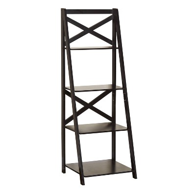 56" 4 Tier Crossback Shelf Black - Buylateral