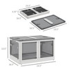 Aghana Digitals Collapsible White Storage Bin with Lid, Wheels, 5-Sided Access & Stackable Design - 3 of 4
