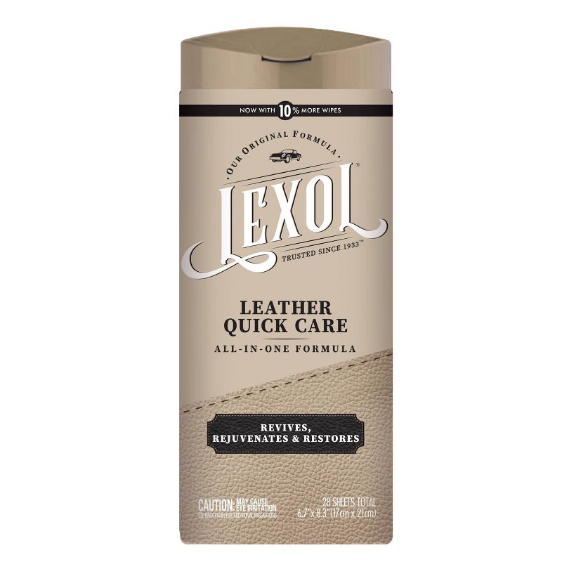 Lexol Leather 28pk Quick Care Wipes and Conditioning Wipes, 1 of 5