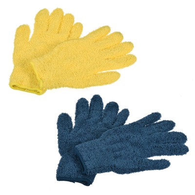 Unique Bargains Dusting Cleaning Gloves Microfiber Mittens For Cleaning  Plant Lamp Window 2 Pairs Mint Green : Target