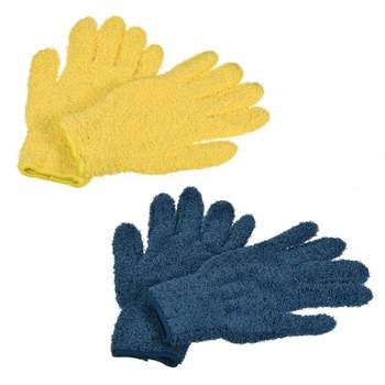 Unique Bargains Dusting Cleaning Gloves Microfiber Mittens for Plant Blinds Lamp Window
