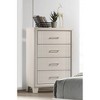 31.5" Wood Contemporary 4-Drawer Chest dressers with Clean Lines and Charcoal Finish - 2 of 4