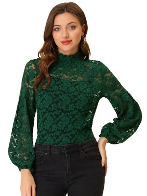 Emerald Lace Blouse