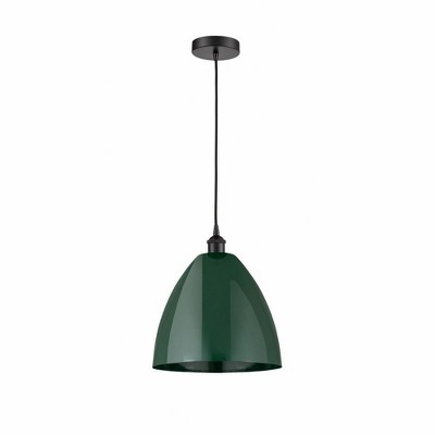 Plymouth Dome - 1 Light Cord Hung Mini Pendant In Industrial Style-14.75 Inches Tall and 12 Inches Wide