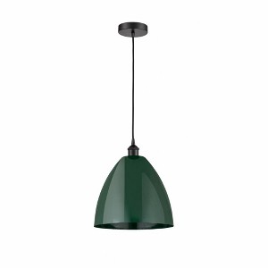 Plymouth Dome - 1 Light Cord Hung Mini Pendant In Industrial Style-14.75 Inches Tall and 12 Inches Wide - 1 of 1