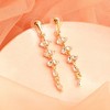SOHI Women's White Sleek Drop Earrings - 2 of 3