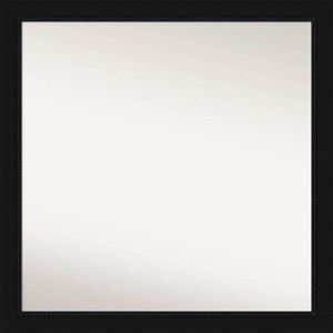 29" x 29" Non-Beveled Avon Black Wall Mirror - Amanti Art: Modern Square, Polystyrene Frame, Wall Mounted - 1 of 4