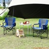 Adults Oversized Camping Directors Chair - Heavy Duty Aluminum Foldable Camping Chair w// Cup Holders - Portable Lawn Chair w/Side Table and Pocket - 2 of 4