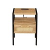 NicBex 15.75" Rattan Nightstand with Drawer Modern End Table with Metal Legs Beside Table for Bedroom, Living Room, Study - 3 of 4