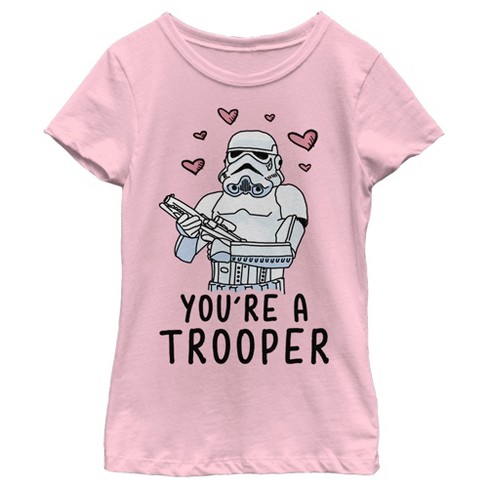 Girl's Star Wars Valentine's Day You're A Trooper T-Shirt - image 1 of 4