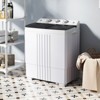 Costway 20lbs Compact Mini Portable Twin Tub Washing Machine Washer Spain Spinner Gray/Black - 2 of 4