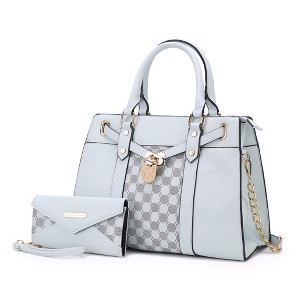 MKF Collection Christine Circular Print Vegan Leather Satchel Bag for Women with Matching Wallet by Mia K - 1 of 4