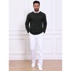 INSPIRE CHIC Men's Slim Fit Crew Neck Long Sleeve Soft Twist Textured Cable Knit Pullover Sweater - 2 of 4