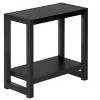 Vynxaria Contemporary 2-Tier Narrow Accent Table, Black Laminate, Black Metal, 23.75" L x 11.75" W x 22" H - 3 of 4