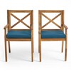 VASIP Dining Chair with 2 Cushions and Rust-Resistant Iron Frame for Backyard, Poolside, Garden for Backyard, Poolside, and Garden - 4 of 4
