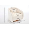 Sapphtopaz Accent Chair with 360°Swivel, Upholstered Barrel Chair with Pumpkin-Shaped Armrests Chair for Bedroom, Living Room, Office - 2 of 4