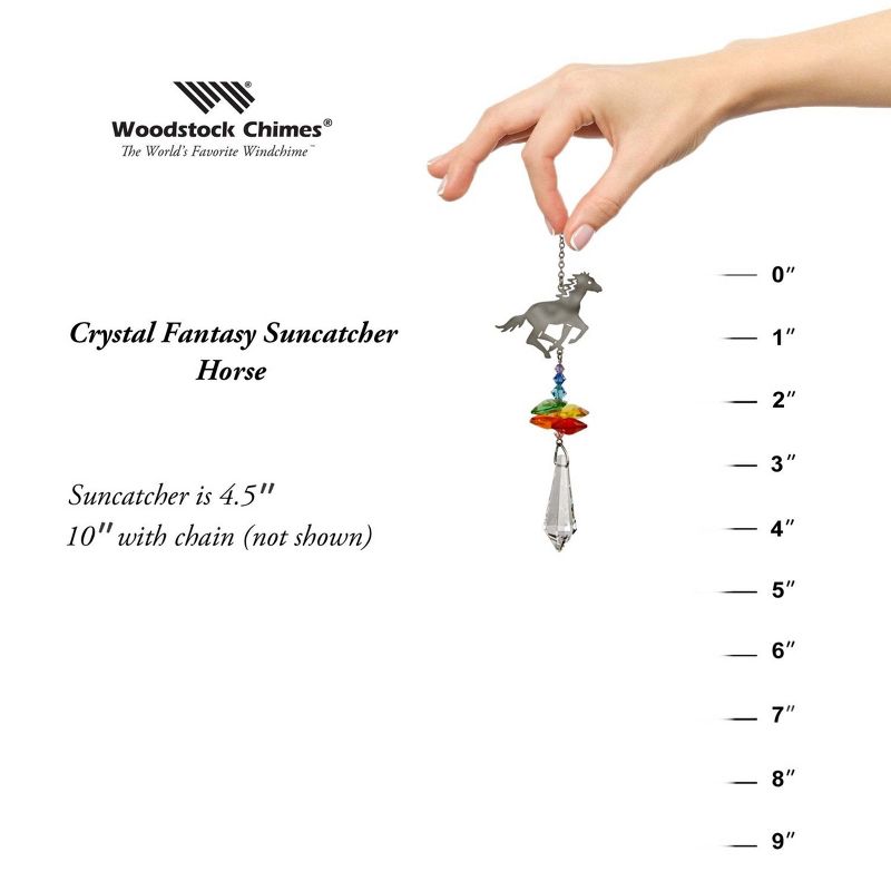 Woodstock Crystal Suncatchers, Crystal Fantasy Horse, Crystal Wind Chimes For Inside, Office, Kitchen, Living Room Décor, 4.5"L, 4 of 7